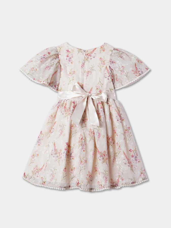 Girls Floral Print Fit & Flare Dress image number 1