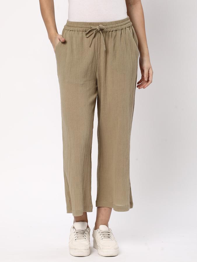 Women Flat-Front Relaxed Fit Pants image number 0