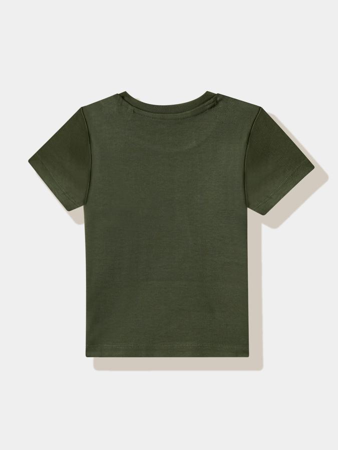 Boys Cotton Relaxed Fit Crew Neck Graphic T-shirt