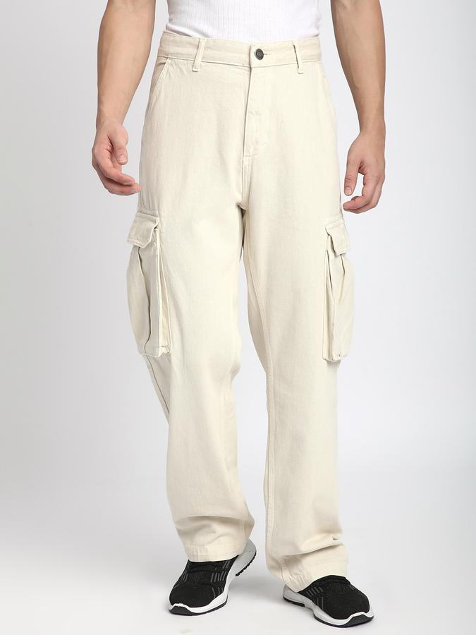 Men Cotton Loose Fit Mid Rise Clean Look Jeans