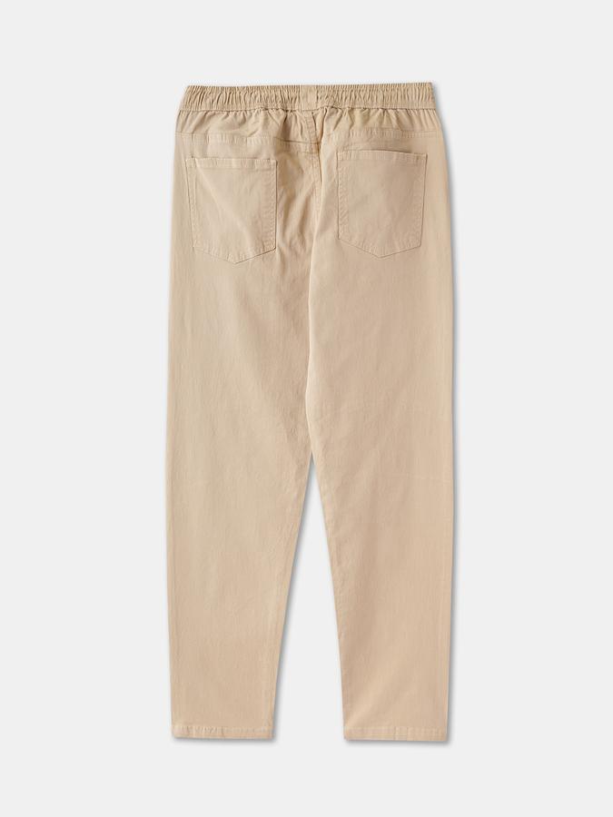 Boys Relaxed Fit Solid Drawstring Waist Trouser