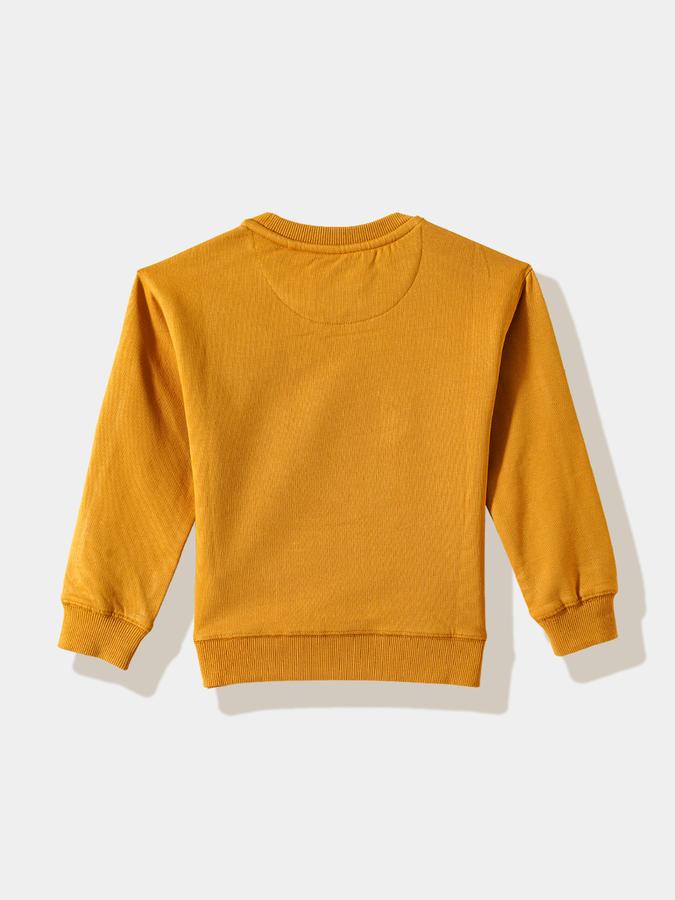 Boys Cotton Relaxed Fit Crew Neck Graphic Sweatshirt