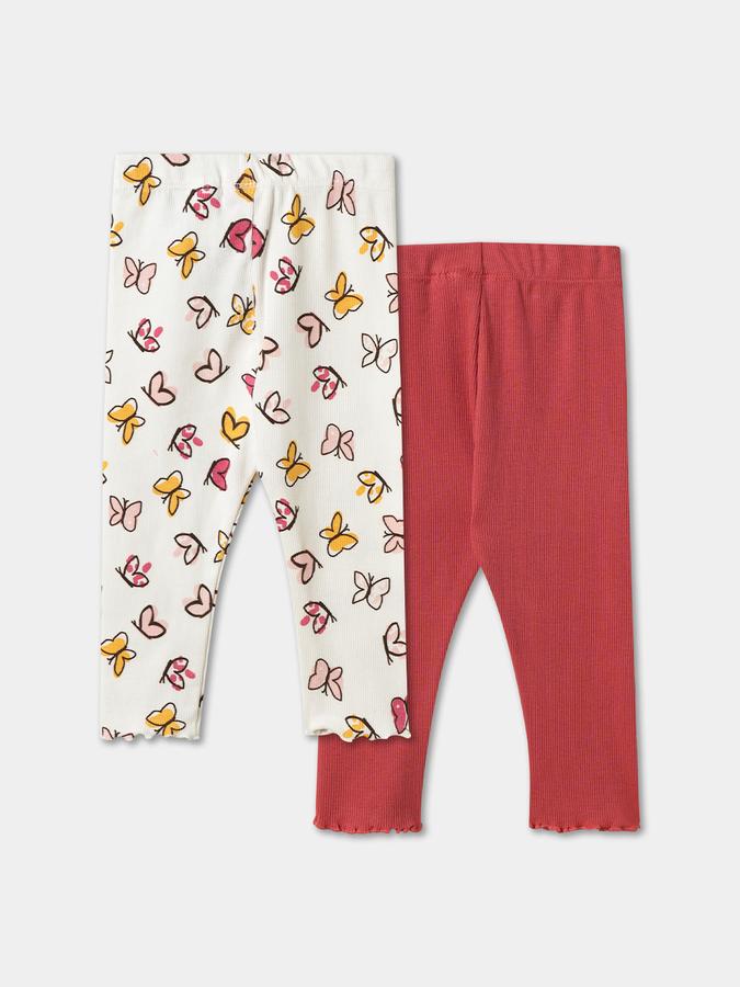 Legging For Baby Girls Multicolor - Pack of 2 image number 1