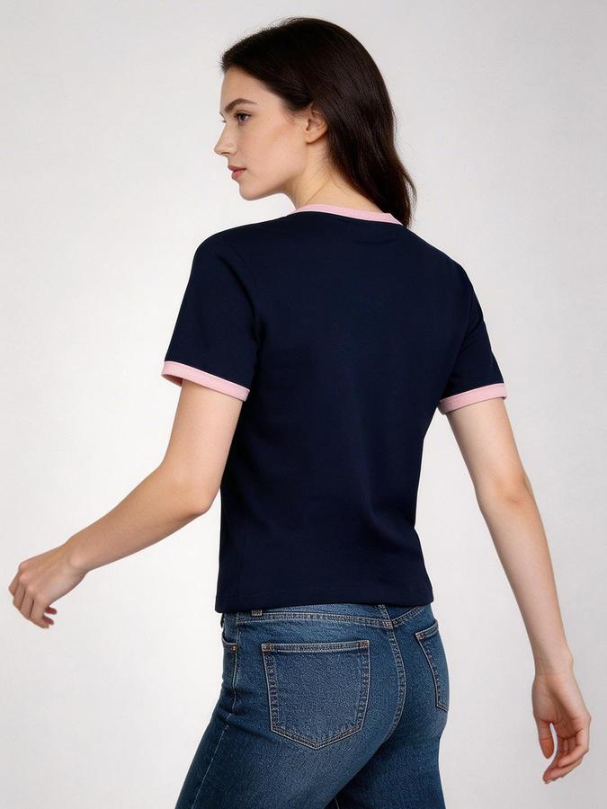 R&B Blue Solid Women Regular fit Top 