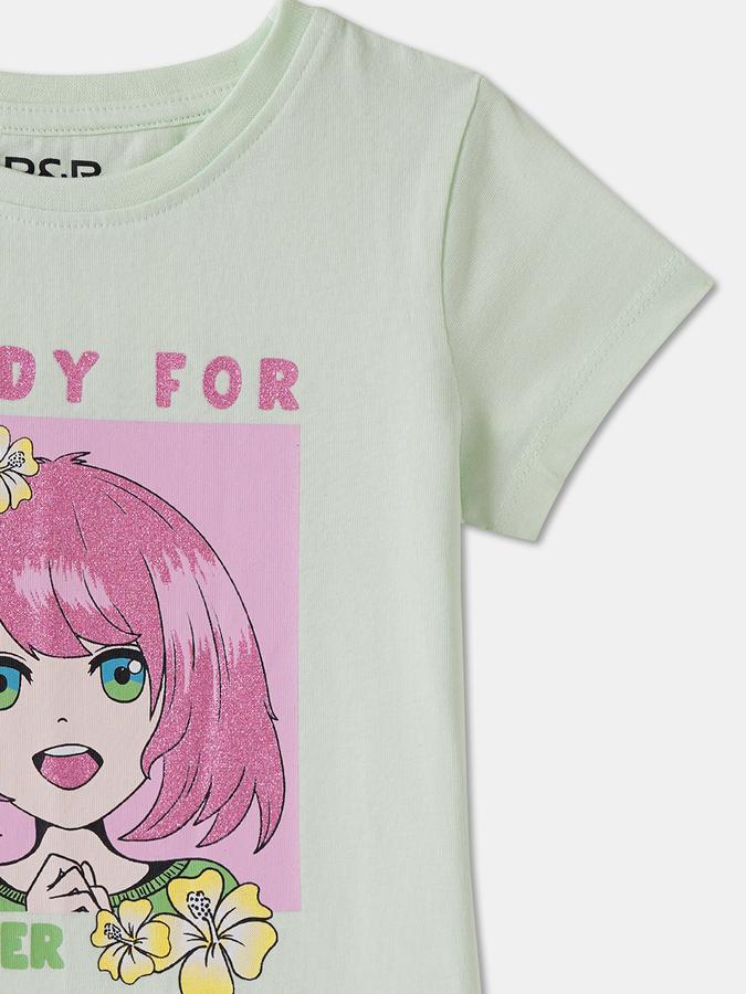 R&B GIRLS Short Sleeves GRAPHIC TEE image number 2