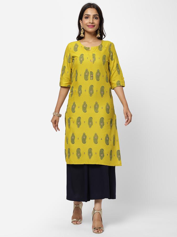 R&B Women Lime Kurtas image number 3