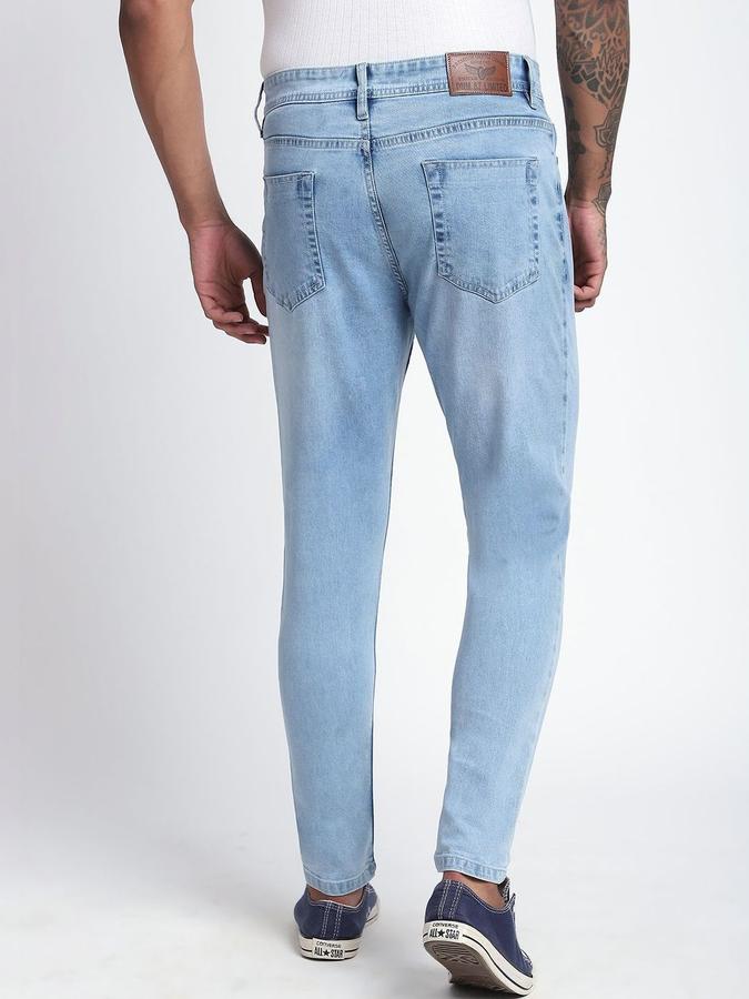 R&B Men Dark Blue Carrot Fit Mid-Rise Jeans