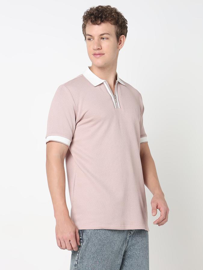 Contrast Tipping Polo T-Shirt with Short Sleeves image number 3