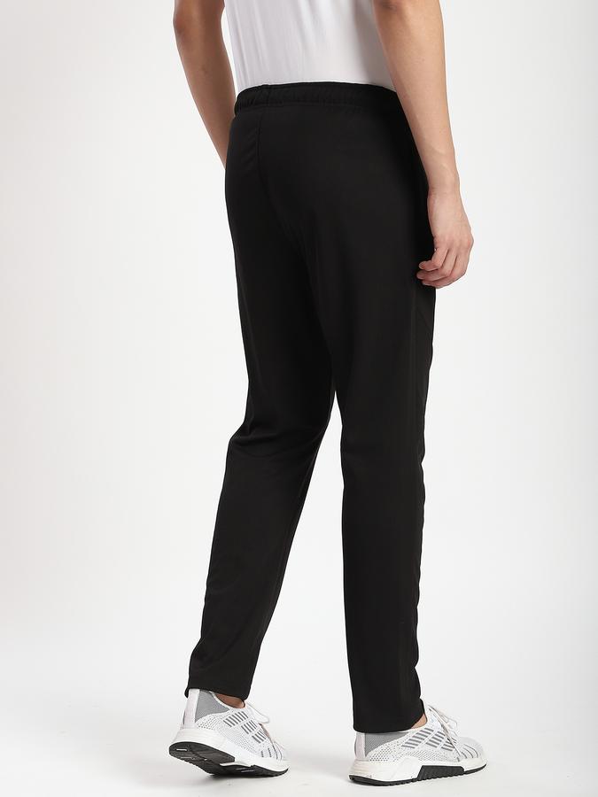 Men Cotton Regular Fit Drawstring Waist Open Hem Trackpants