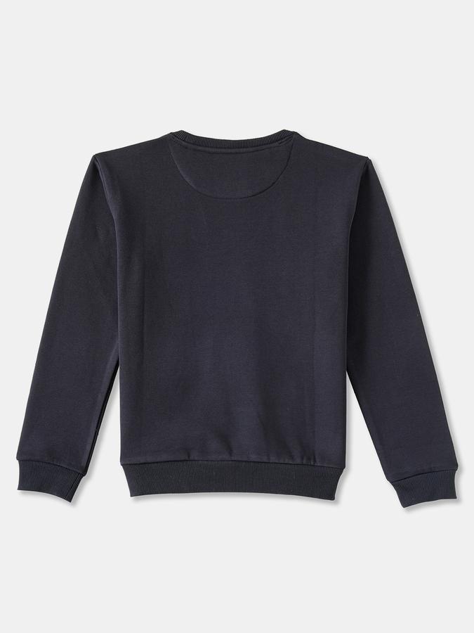 Boys Cotton Blend Relaxed Fit Crew Neck Graphic Sweatshirt
