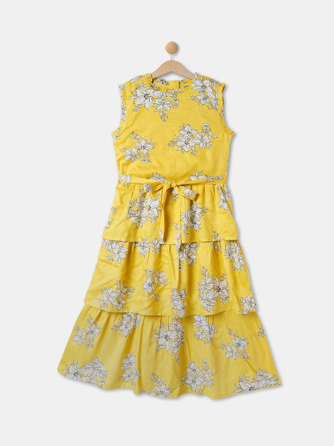 R&B Girl's Ruffles Woven Dress