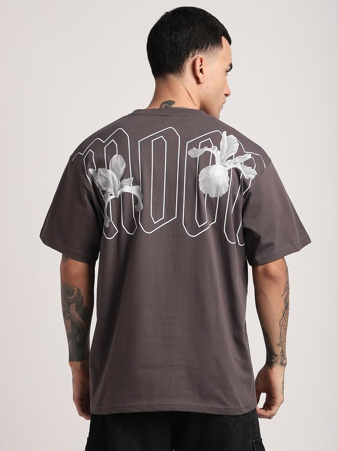 R&B Men's Dark Grey Printed T-Shirt