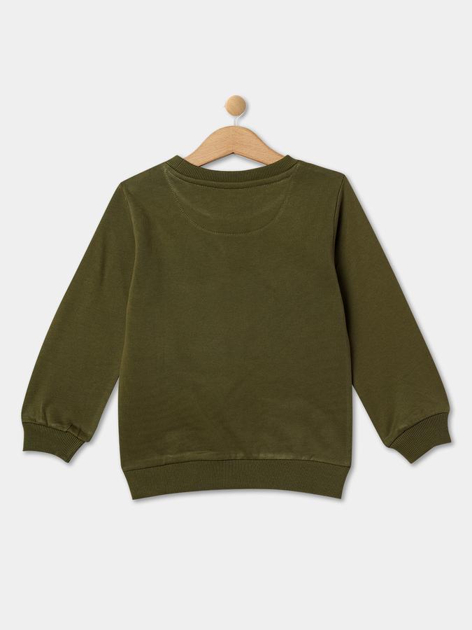 Girls Typographic Print Regular Fit Crew-Neck Sweatshirt image number 1