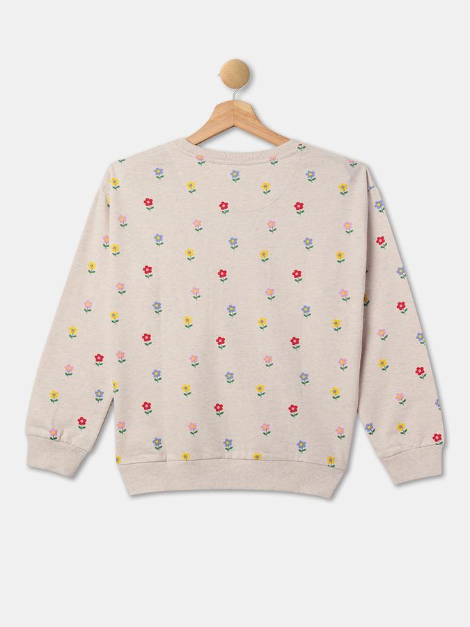 Girls Printed Regular Fit Crew-Neck Sweatshirt image number 1