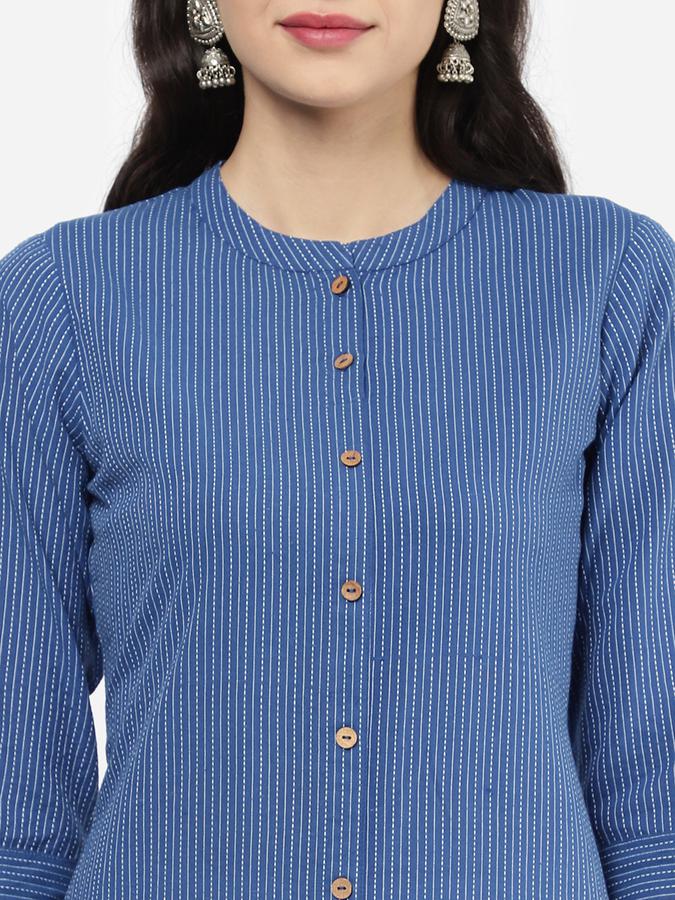 R&B Teal Women Kurtas image number 3