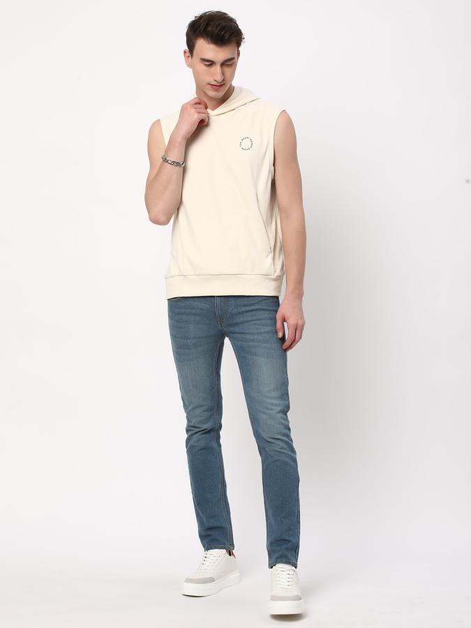 Men Cotton Regular Fit Hooded Gilet Jacket