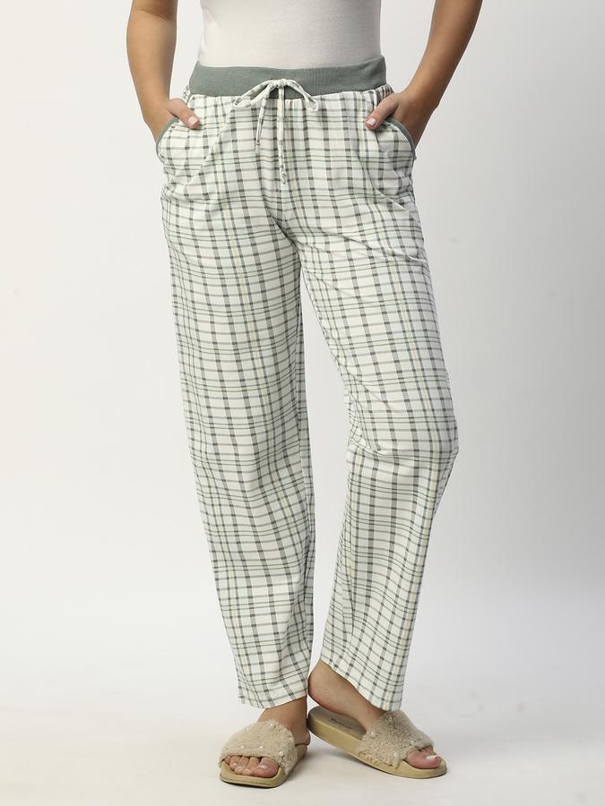 Women Checkered Pyjamas with Drawstring Waist image number 0
