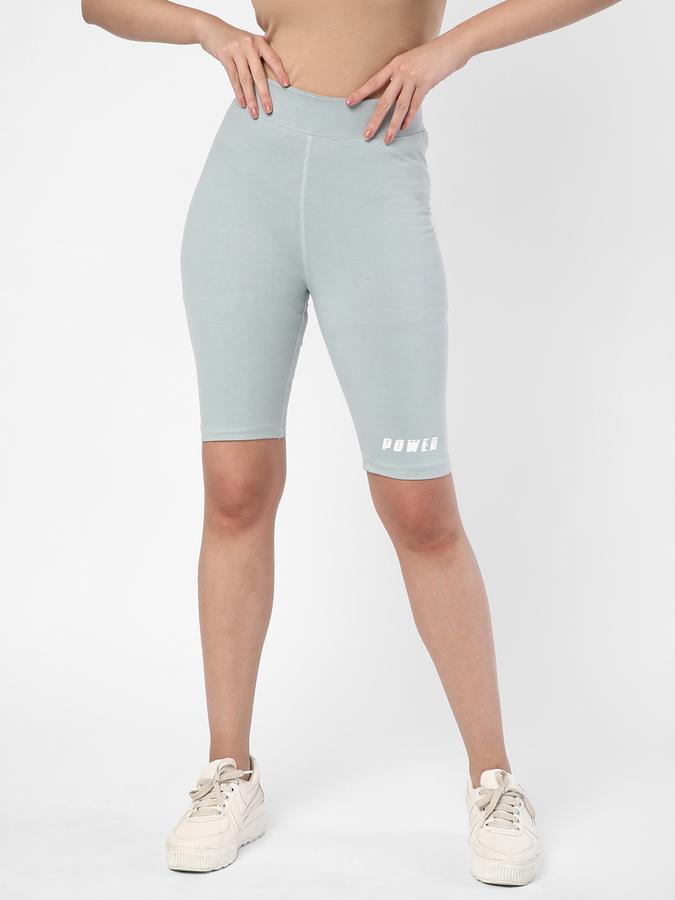 Women Cotton Skinny High Waist Solid Shorts