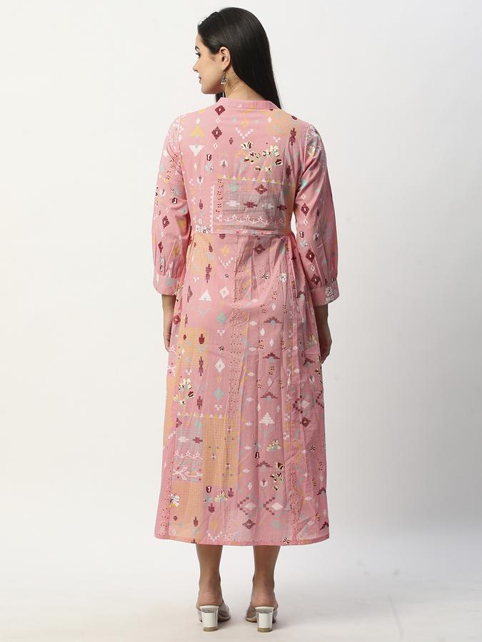 Women Rayon Regular Fit Mandarin Collar Printed Kurta