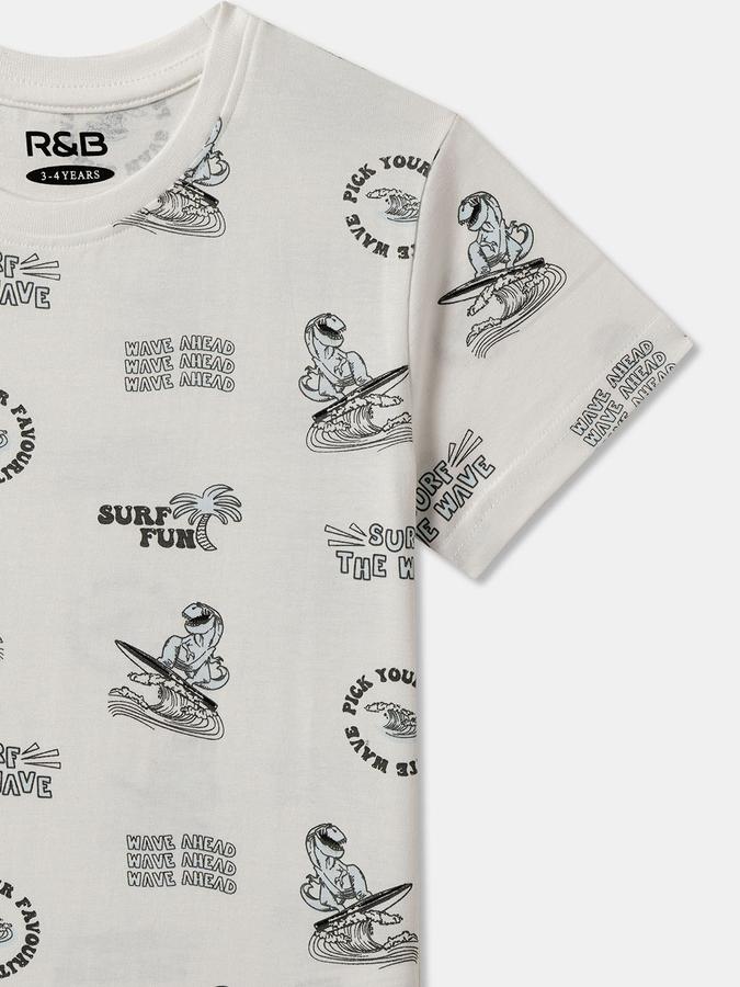 Boys Graphic Print Pure Cotton Regular T Shirt image number 2