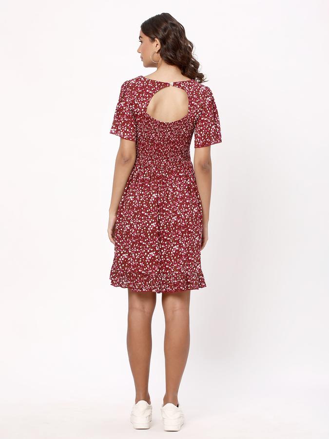 Women Floral Print A-Line Dress image number 2
