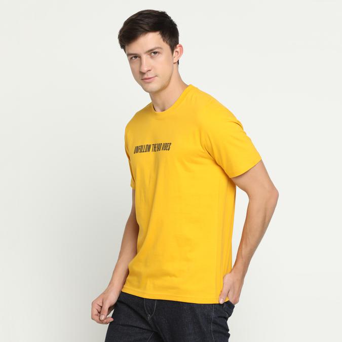 R&B Round Neck Mustard T-Shirt image number 1