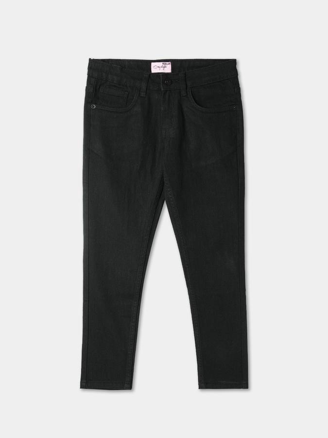 Girls Denim Regular Fit Mid-Rise Clean Look Jeans