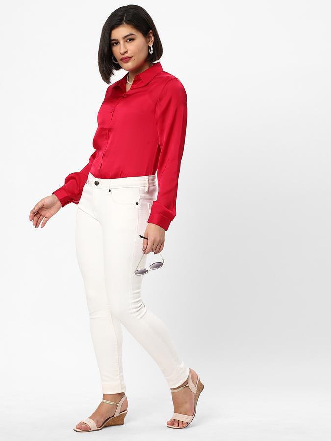 R&B Women's Solid Satin Shirt image number 1