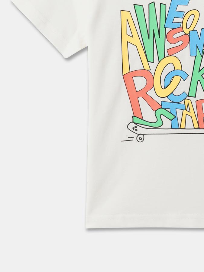 Boys Relaxed Fit Round-Neck T-Shirt image number 3