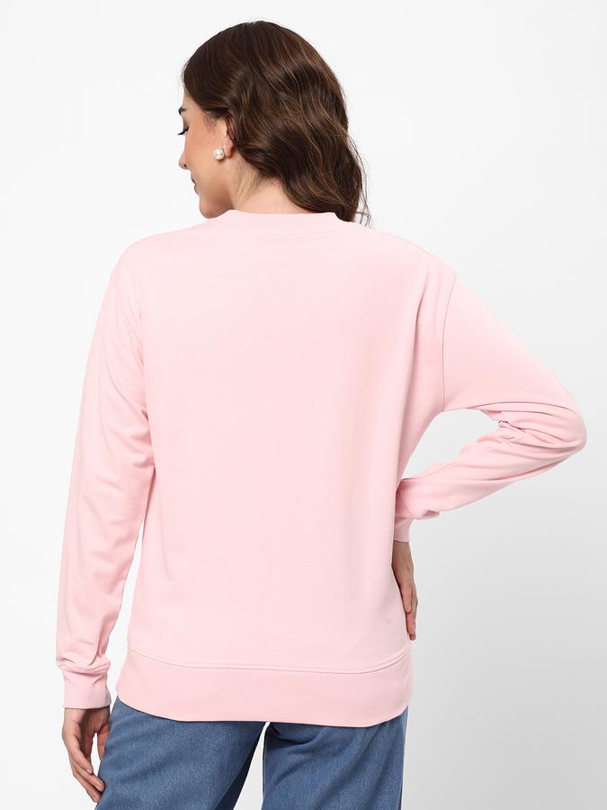 Women Cotton Regular Fit Round Neck Graphic Sweatshirt