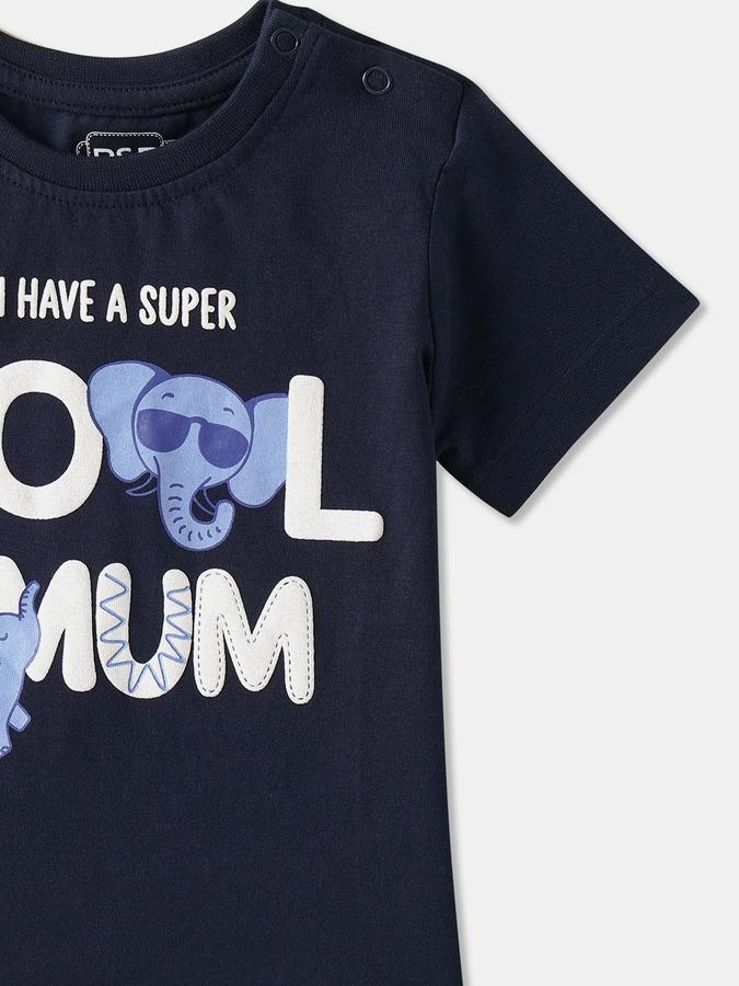 Boys Cotton Regular Fit Crew Neck Graphic T-shirt