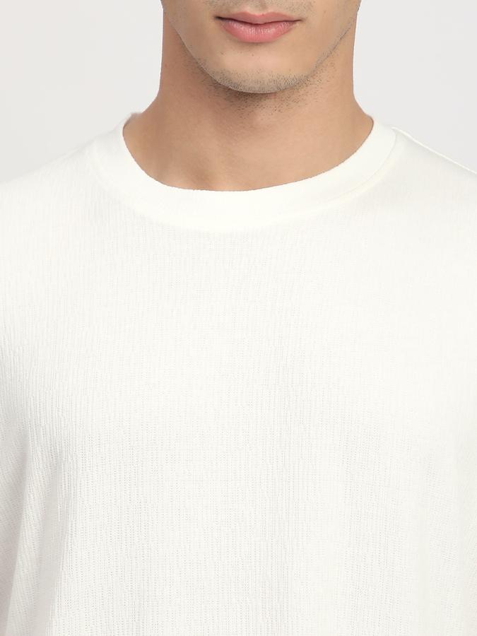 Men Polycotton Relaxed Fit Crew Neck Solid T-shirt