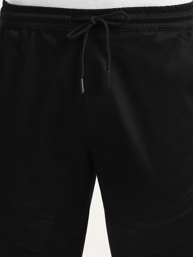 Men Cotton Cargo Fit Drawstring Elasticated Trousers