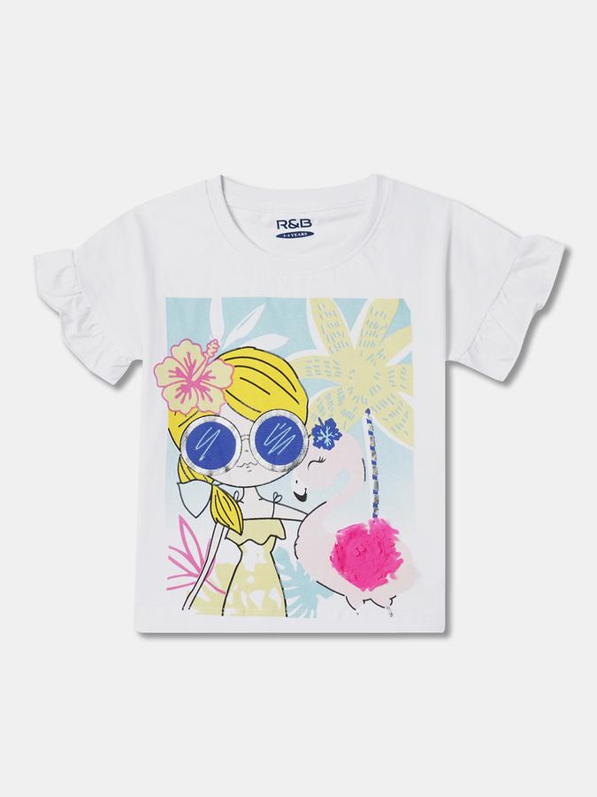 Girls Printed Top with Shoet Sleeves image number 0