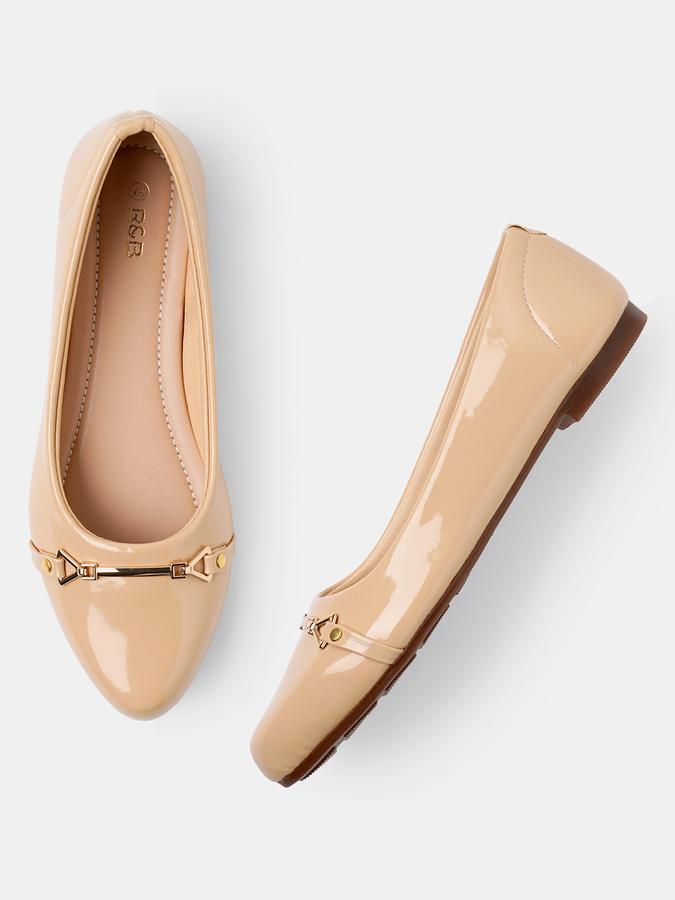 R&B Women Beige Ballerinas