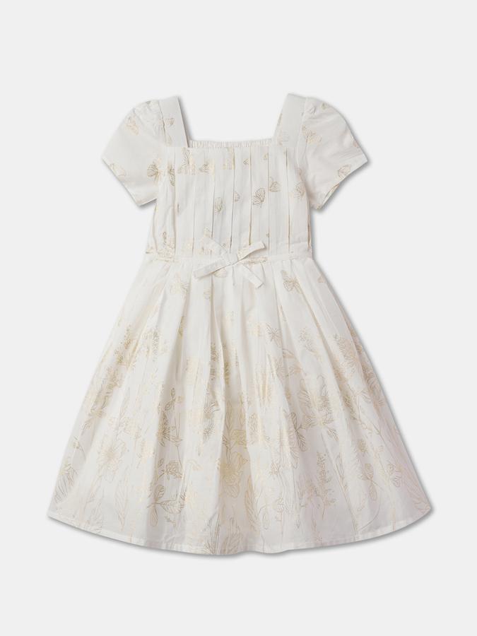 Girls Butterfly Print A-Line Dress