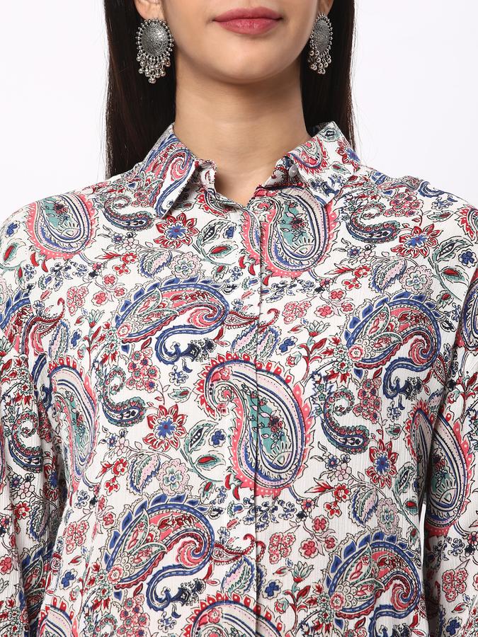 Women Paisley Print Regular Fit Top image number 3