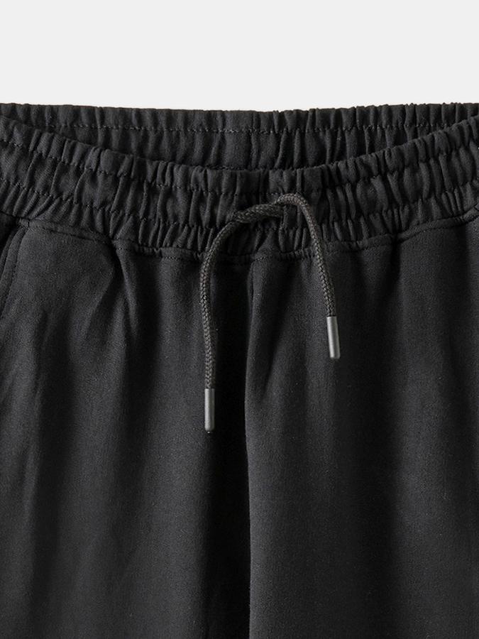 Girls Cotton Tapered Drawstring Waist Cuffed Hem Joggers