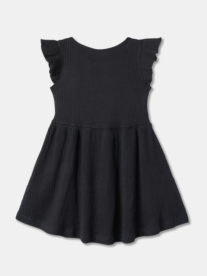 Girls Ribbed Fit & Flare Dress image number 1