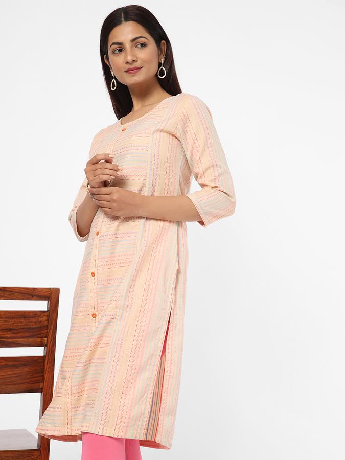 R&B Women Peach Kurta image number 0