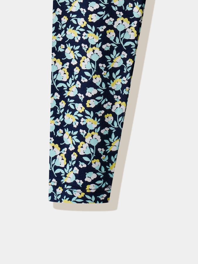 Girls Cotton Skinny Fit Elastic Waist Printed Leggings