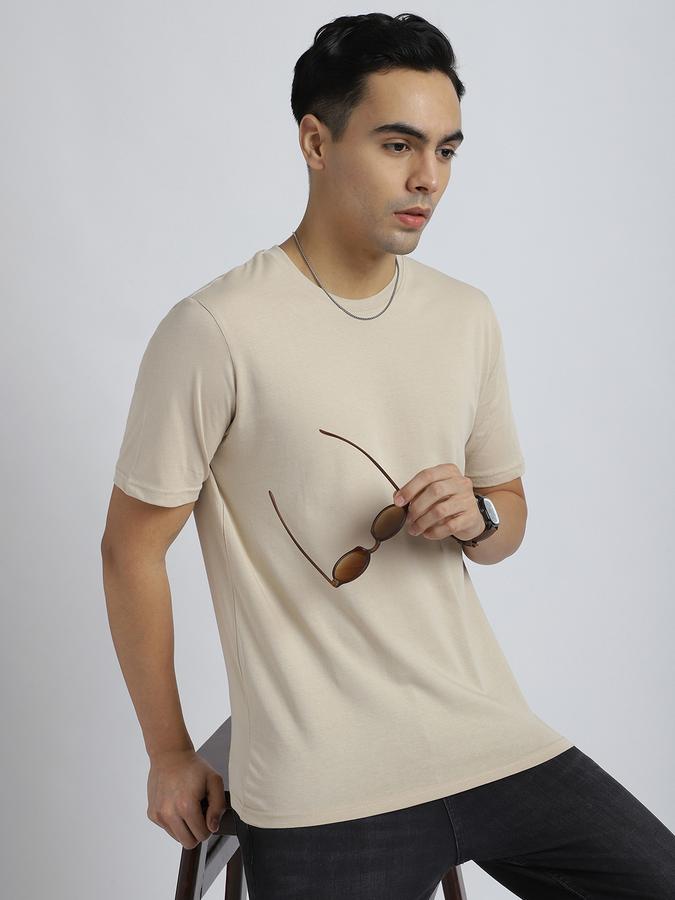 Men Cotton Regular Fit Crew Neck Solid T-shirt