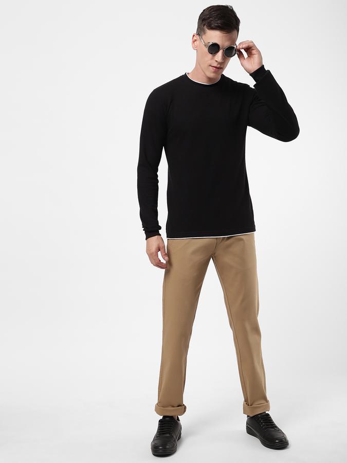 R&B Men Beige Casual Trousers image number 1