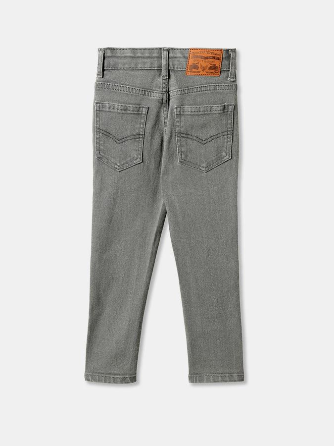 Boys Denim Relaxed Fit Button Waist Clean Look Jeans