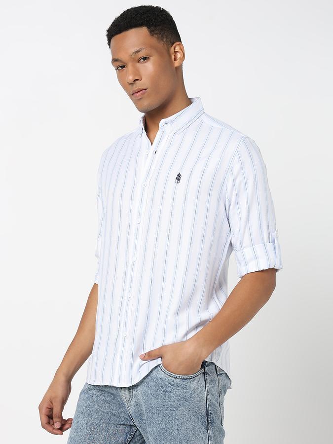Men Shirt with Button Down Collar image number 2