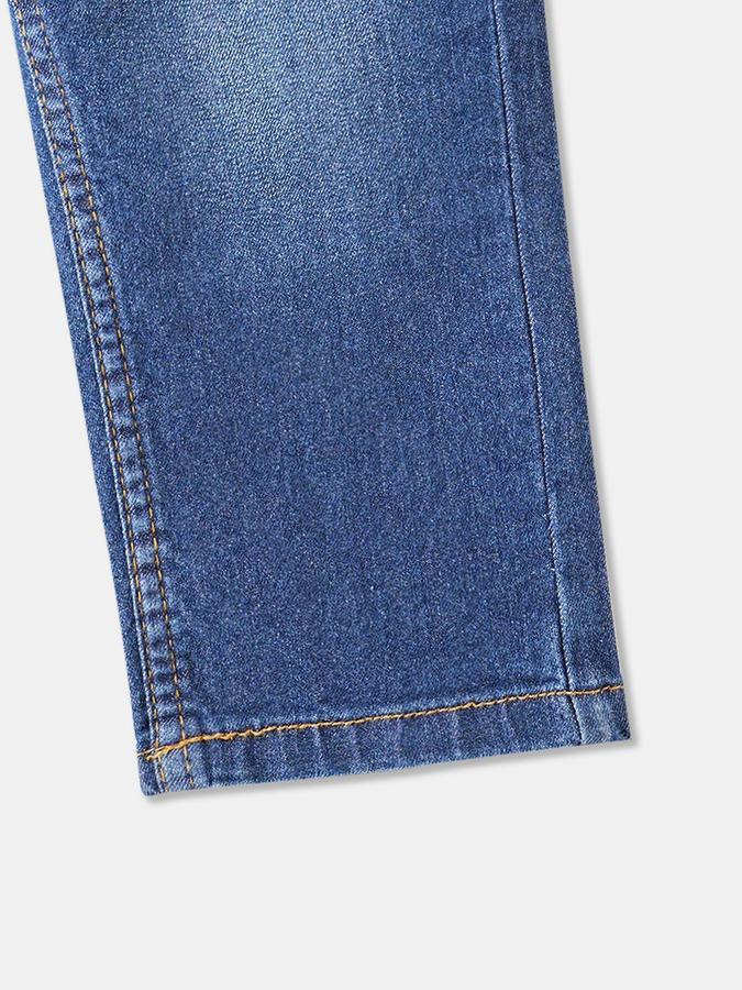 R&B Girls Dark Blue Regular Fit Mid-Rise Jeans