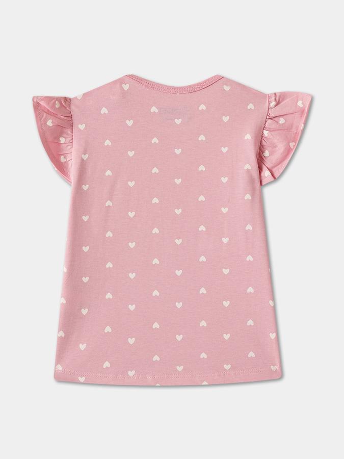 R&B Baby Girls Graphic Print Pure Cotton Regular T Shirt image number 1