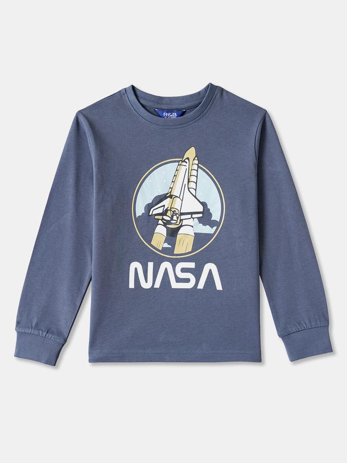 Boys Cotton Regular Fit Long Sleeve Graphic Sleepwear Set