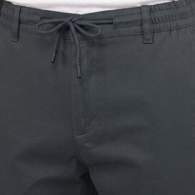 R&B Stone Grey Solid Men Regular Fit Trousers