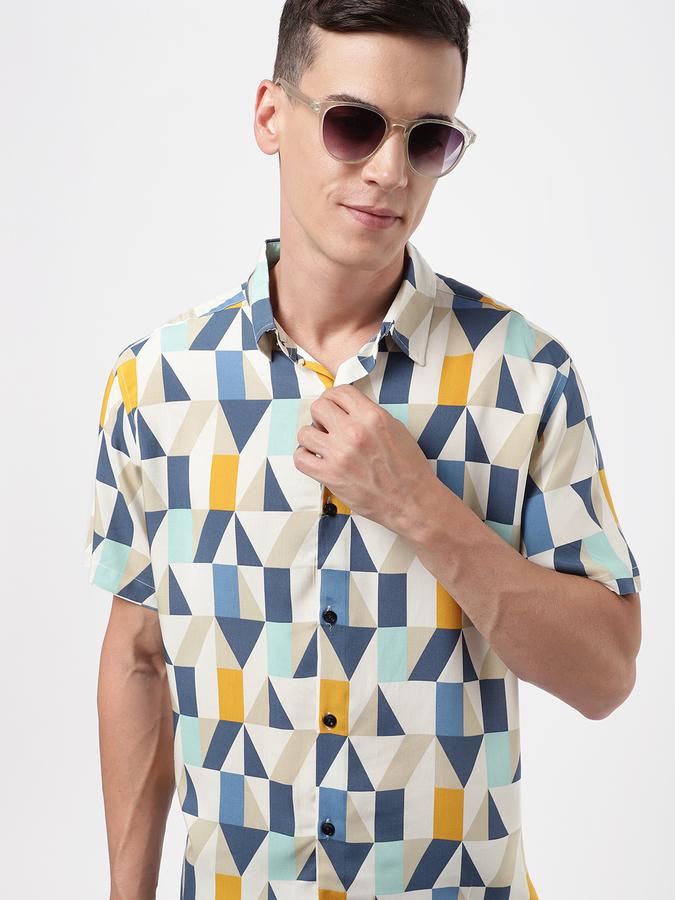 R&B White Men Casual Shirts